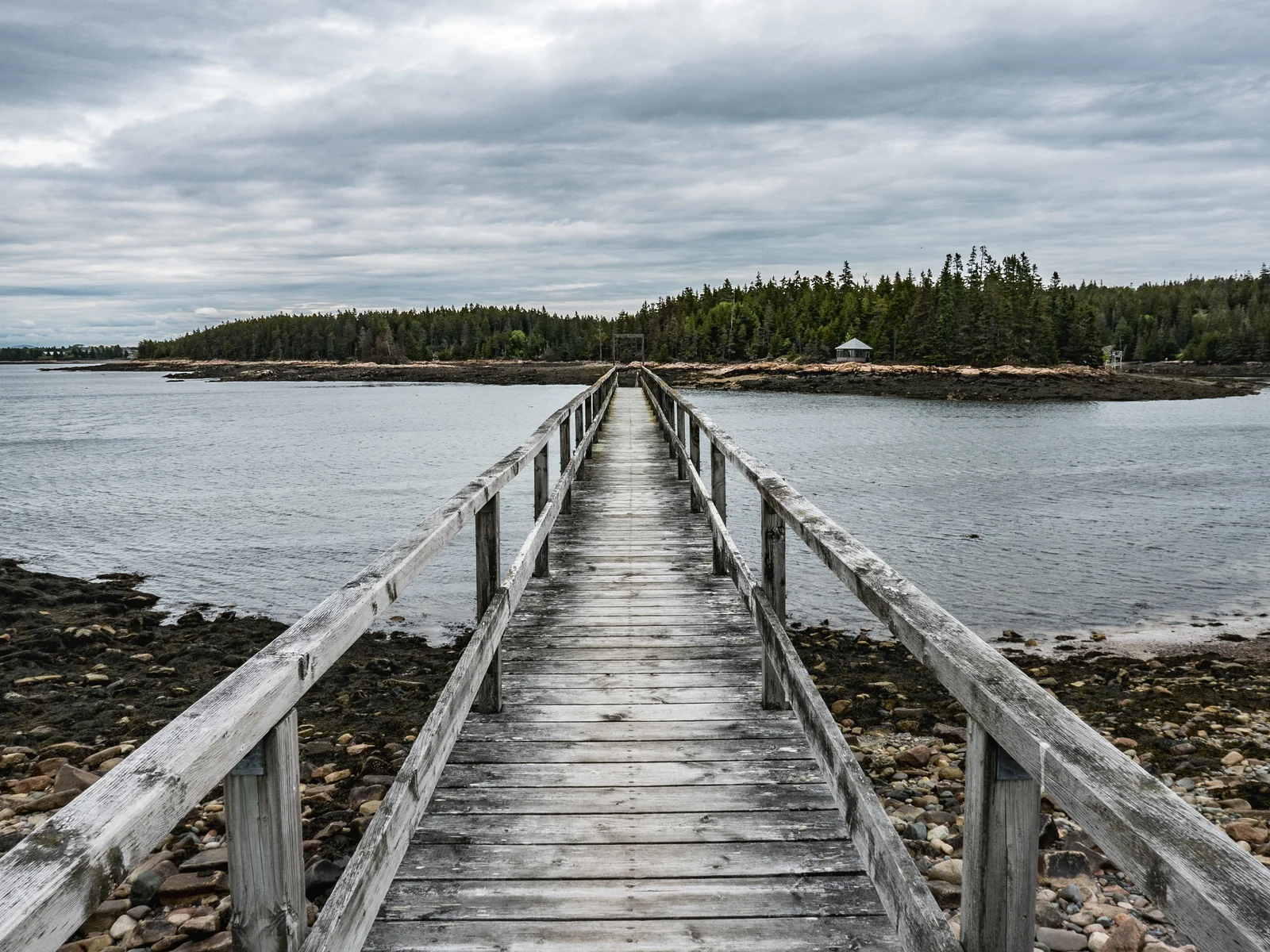 Bridge at Frazer Point pictured during the Least Busy Time to Visit Acadia National Park