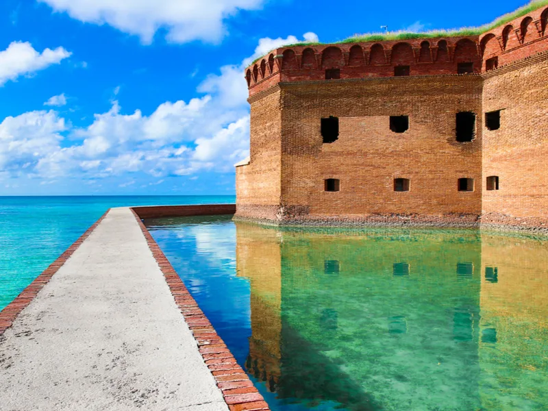 Dry Tortugas National Park, one of the best in the USA, depicted from the view of a path walker
