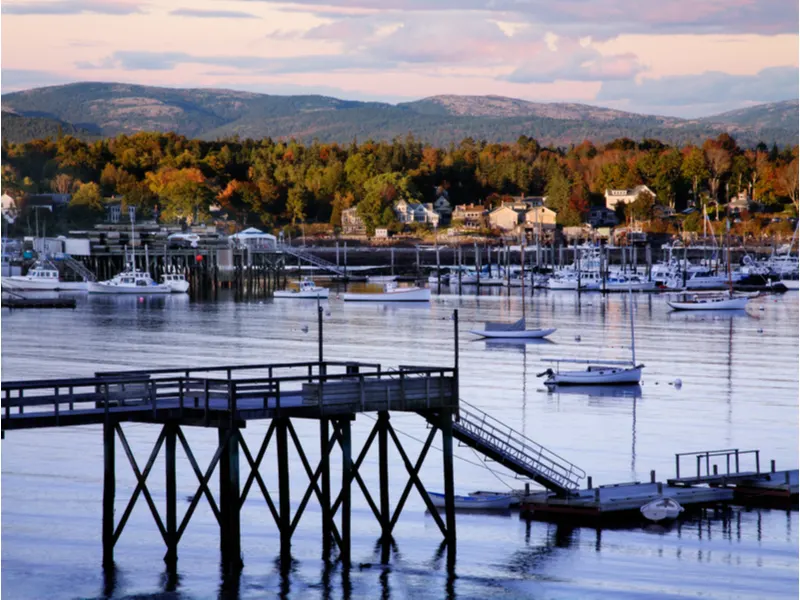 Spring evening in Southwest Harbor Maine, one of the best places to stay in Bar Harbor Maine