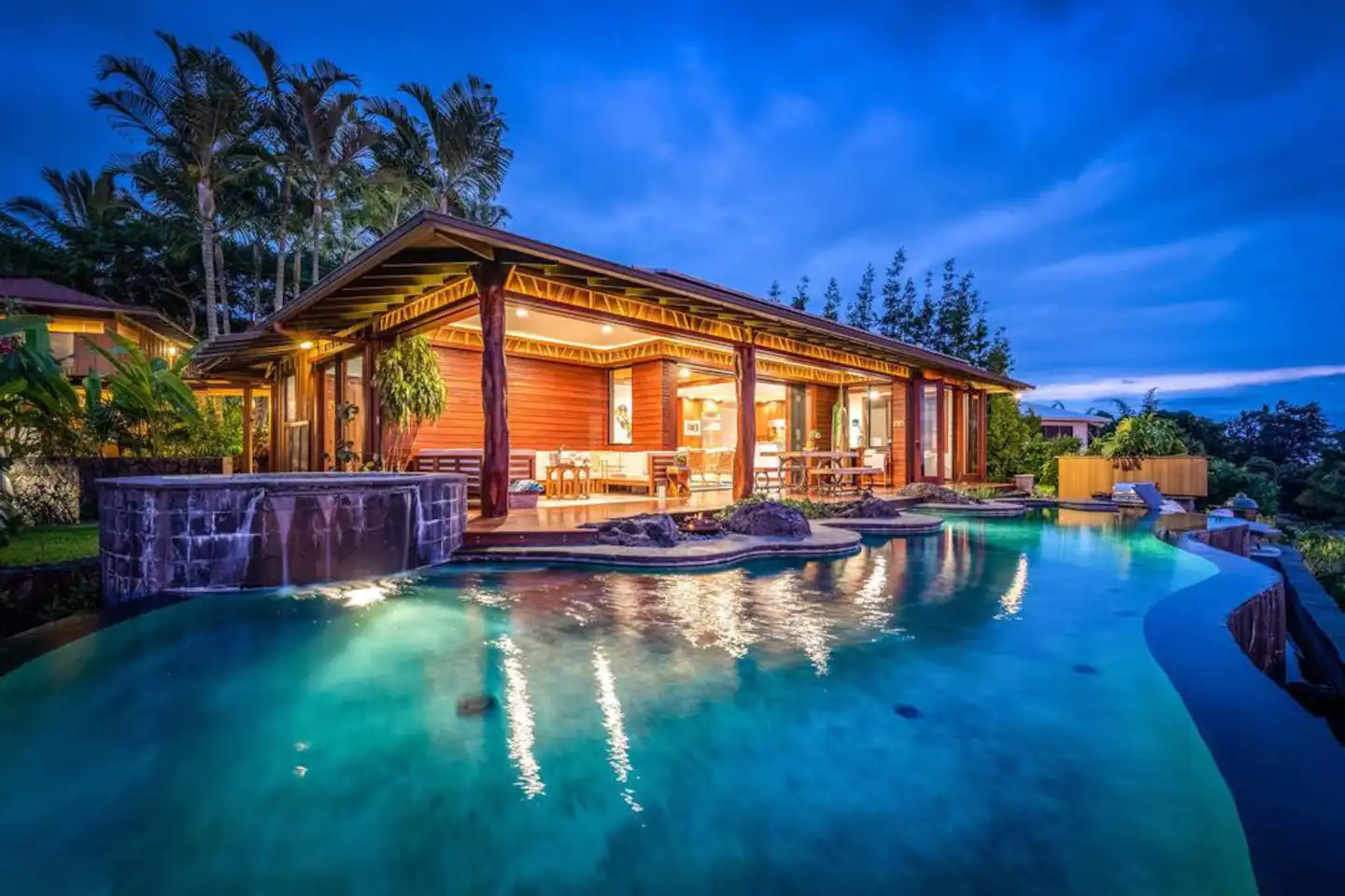 Aolani House, one of the best Airbnbs in Hawaii, pictured from the deck