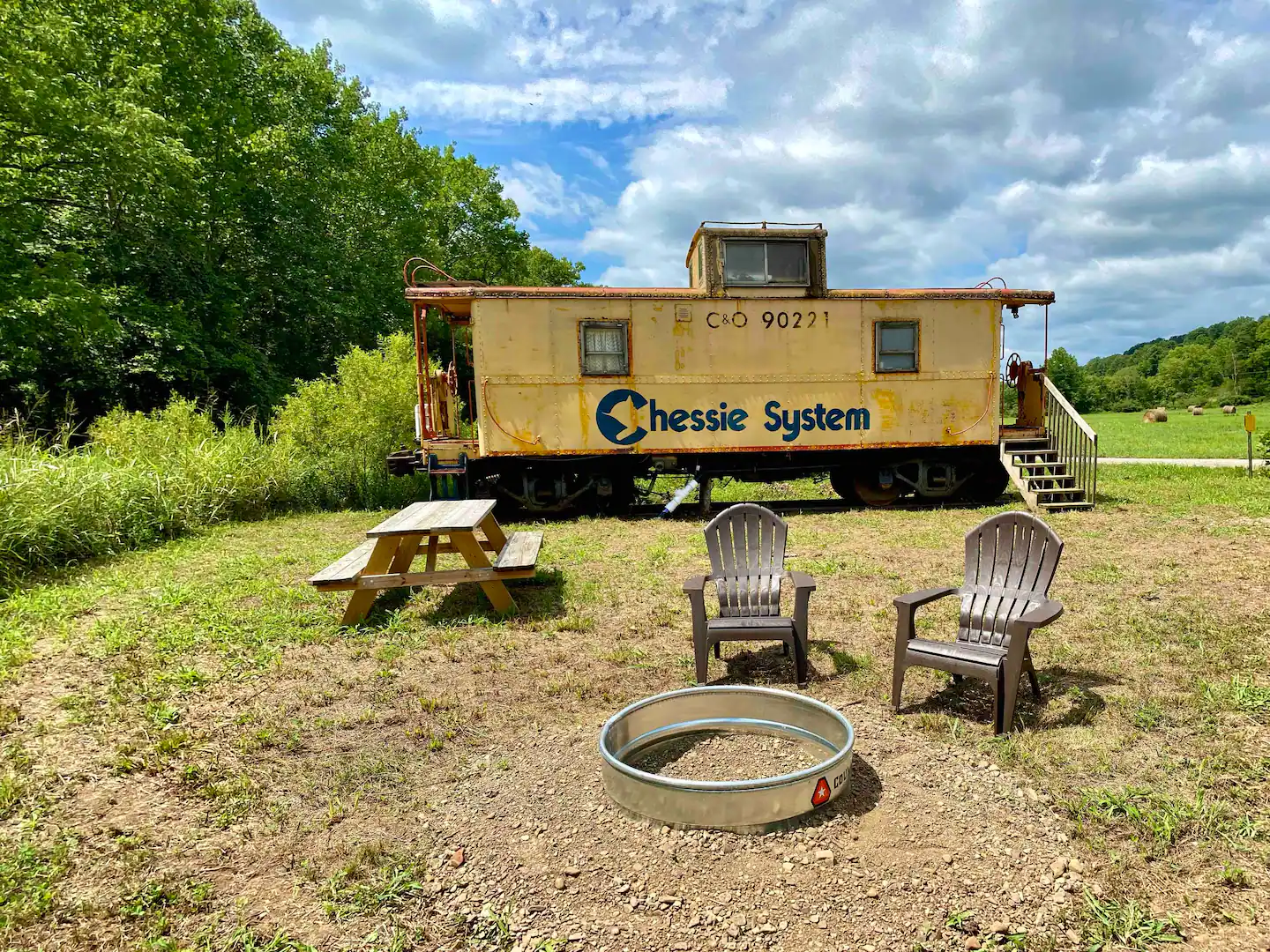 Caboose at Dutch Creek, one of the best Airbnbs in Ohio