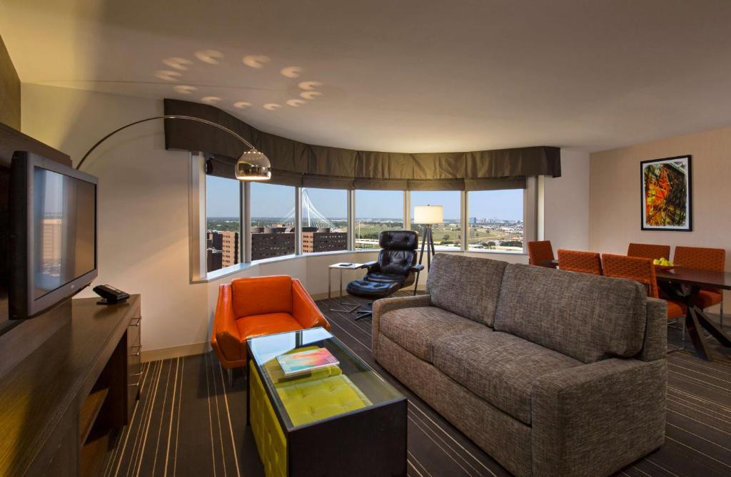 Hyatt Regency Dallas pictured in one of the executive suites for a piece on the best hotels in Dallas
