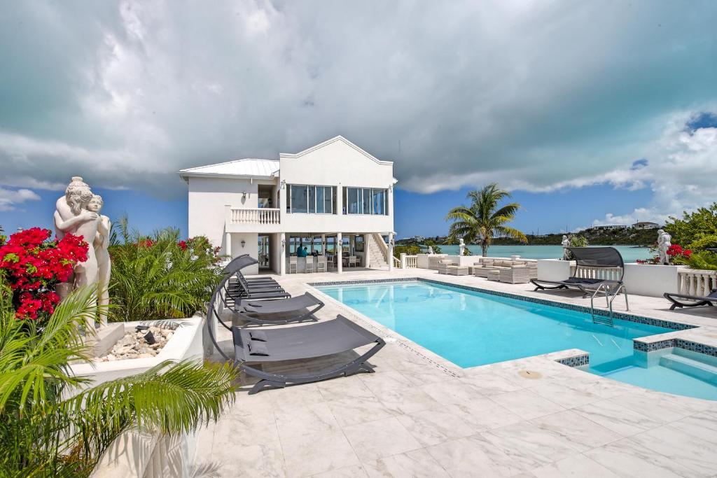 Neptune Villas viewed from the pool deck, one of the best resorts in the Turks and Caicos