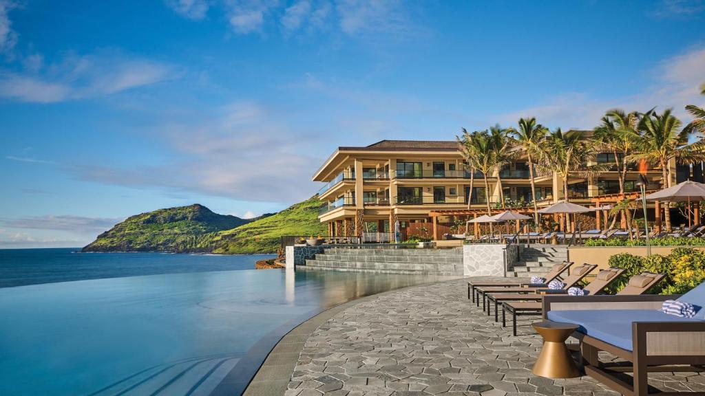 Pool view of Timbers in Kauai, one of Hawaii's best resorts