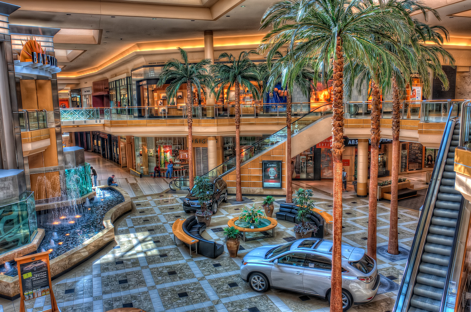 Tampa International Plaza, one of the best things to do in tampe, pictured from the second floor