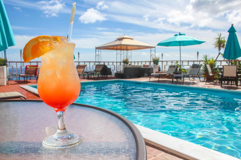 The Mafolie Hotel, one of the best hotels in St THomas, pictured from the pool area