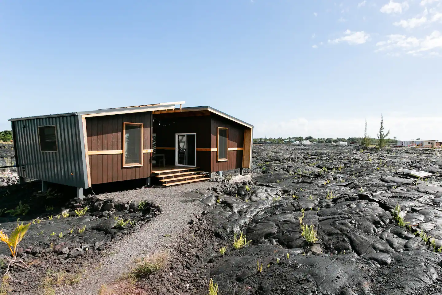 Tiny Home on a Volcanic Lava Field, one of the best Airbnbs in Hawaii