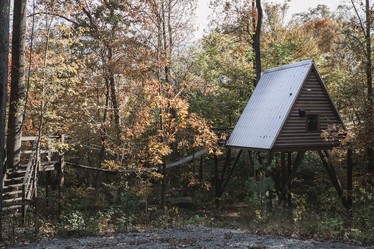 Treehouse village, one of the best Airbnb stays in Ohio