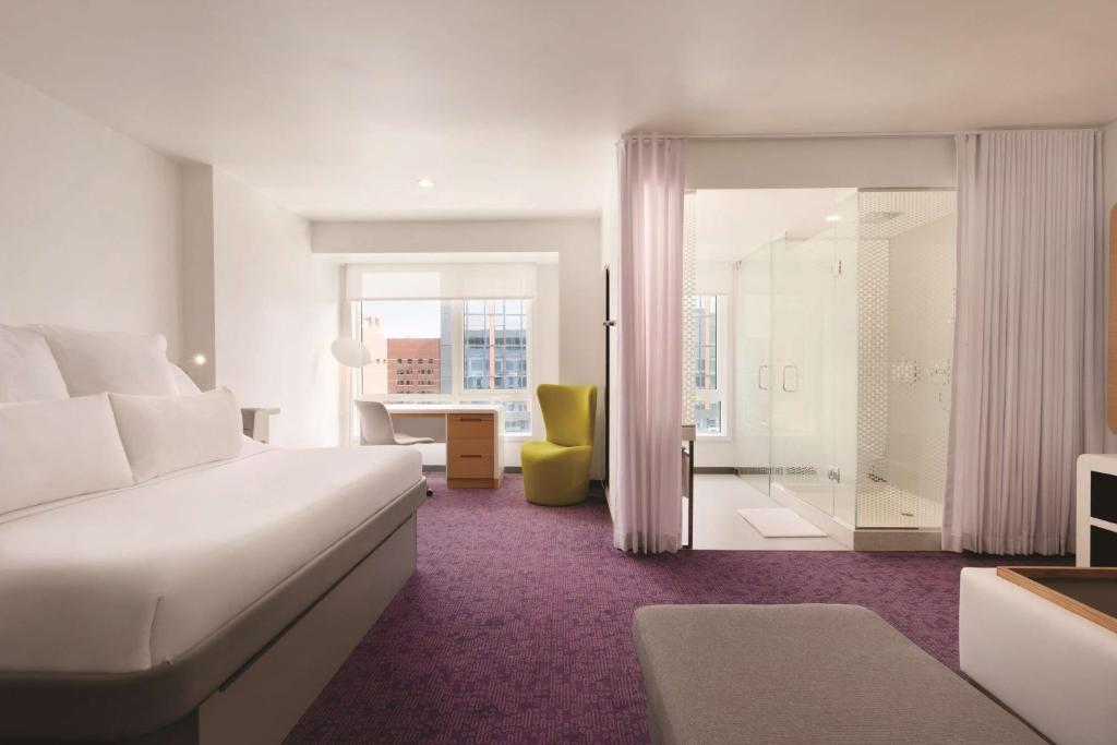 Cool room shot of YOTEL Boston, one of the best hotels in Boston