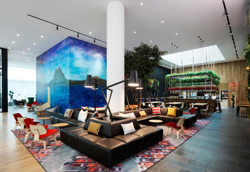citizenM downtown, one of the best hotels in Los Angeles, pictured from the lobby