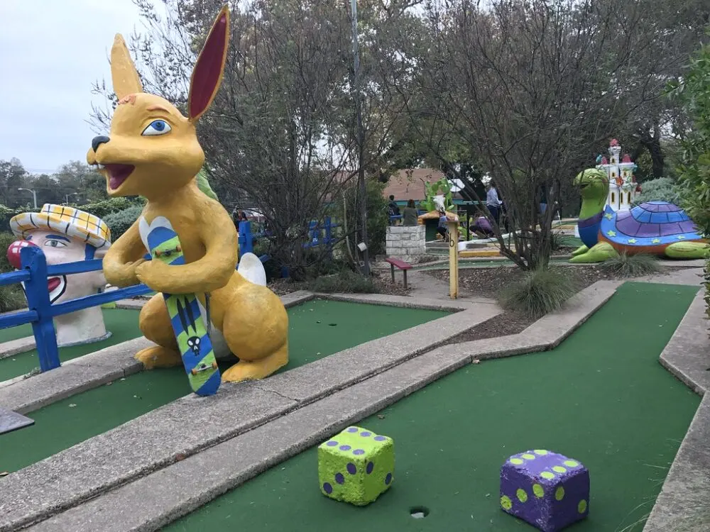 peter pan mini golf, one of the best things to do in Austin