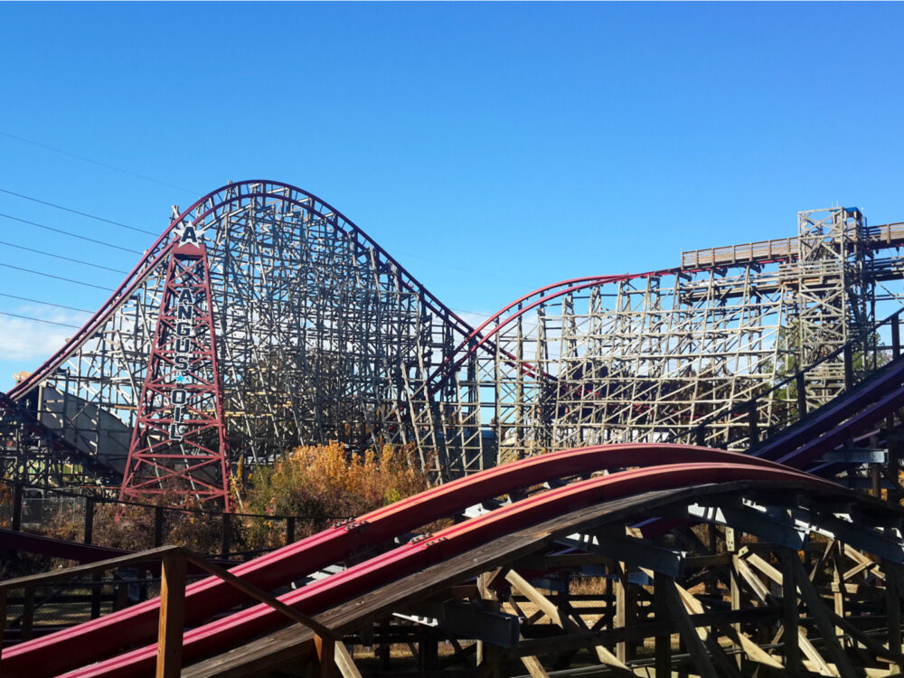 Six Flags in Dallas, one of the best things to do in Dallas, pictured in Autumn