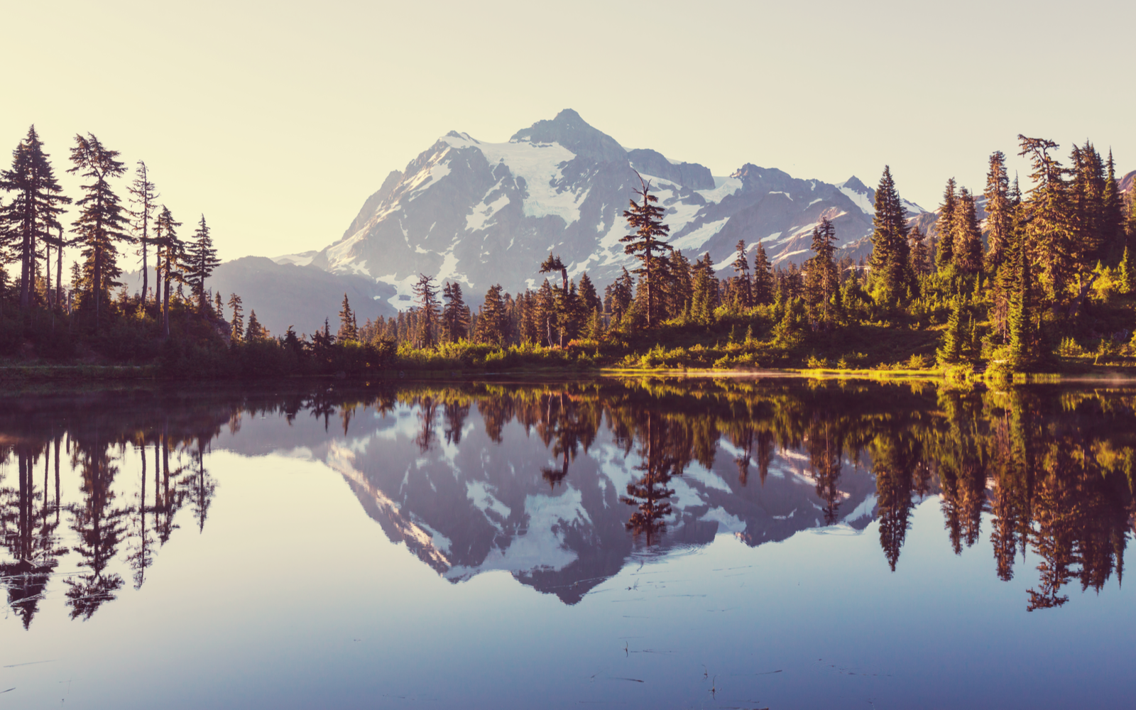 Mount Shuksan as seen from a park, one of the best places to visit in Washington State