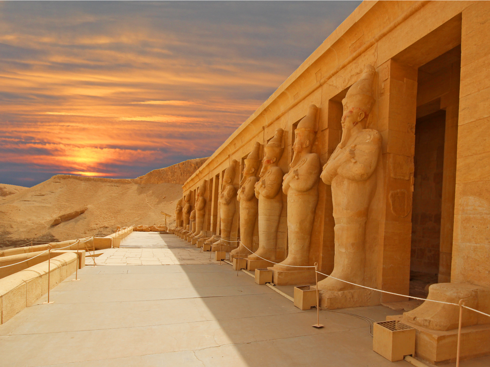 Valley of the Kings pictured in the distance