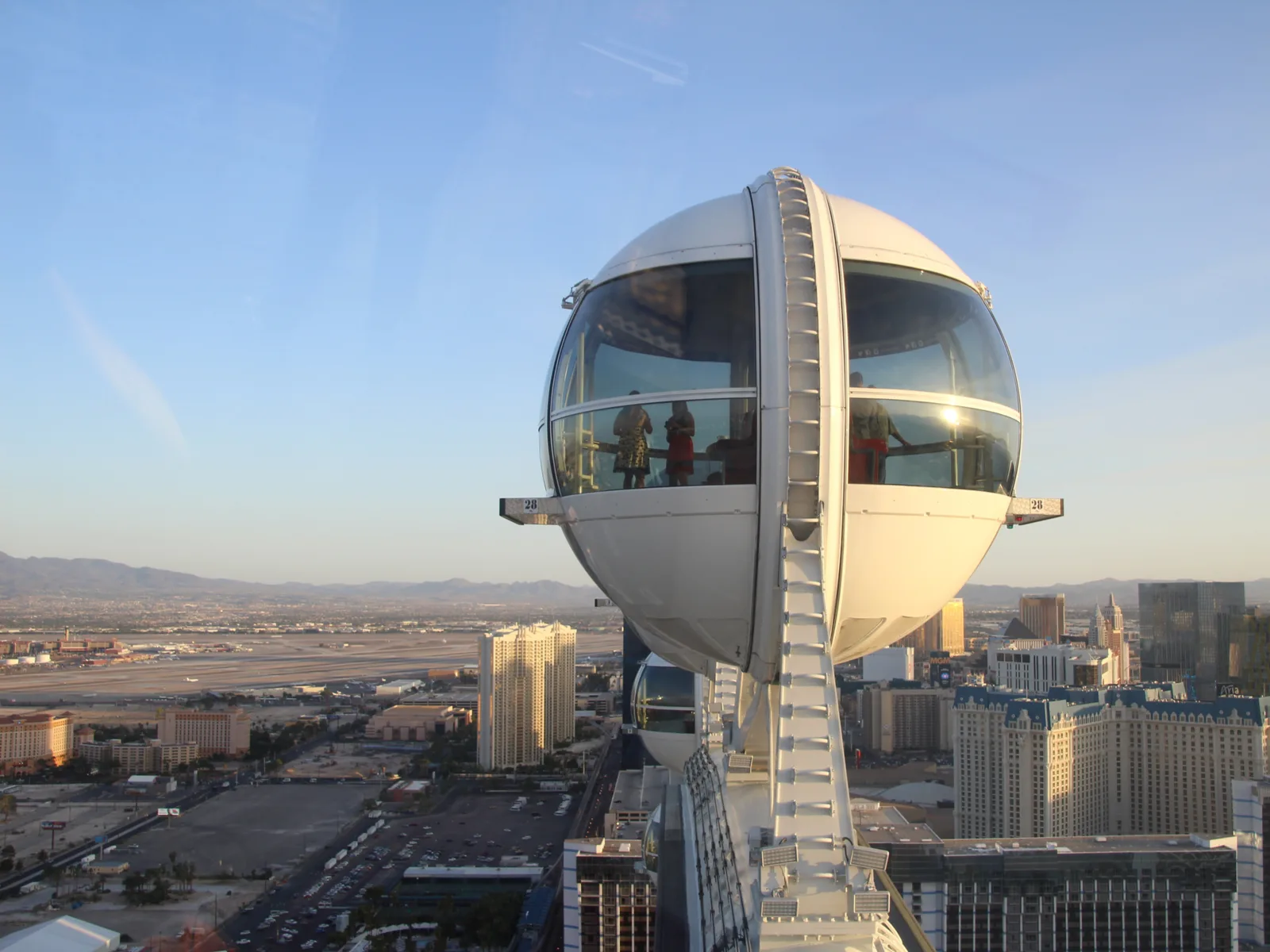View from the world's second-highest ferris wheel, the vegas high roller, one of the best things to do in Las Vegas