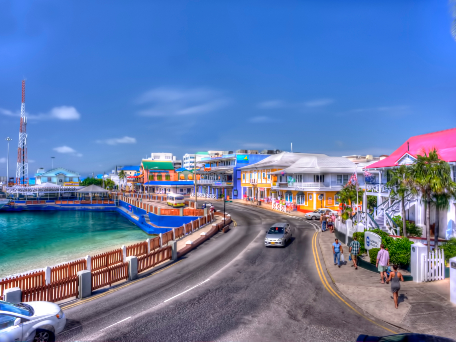 Street view of George Town in the Cayman Islands, one of the best places to visit in the Caribbean
