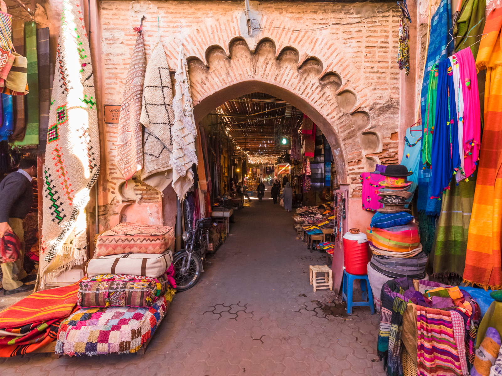 Old Arabic market in Marrakech for a piece on Is Morocco Safe