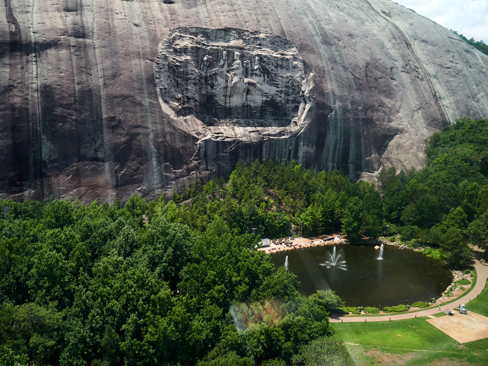 Aerial view of Stone Mountain National Park, one of the best things to do in Atlanta