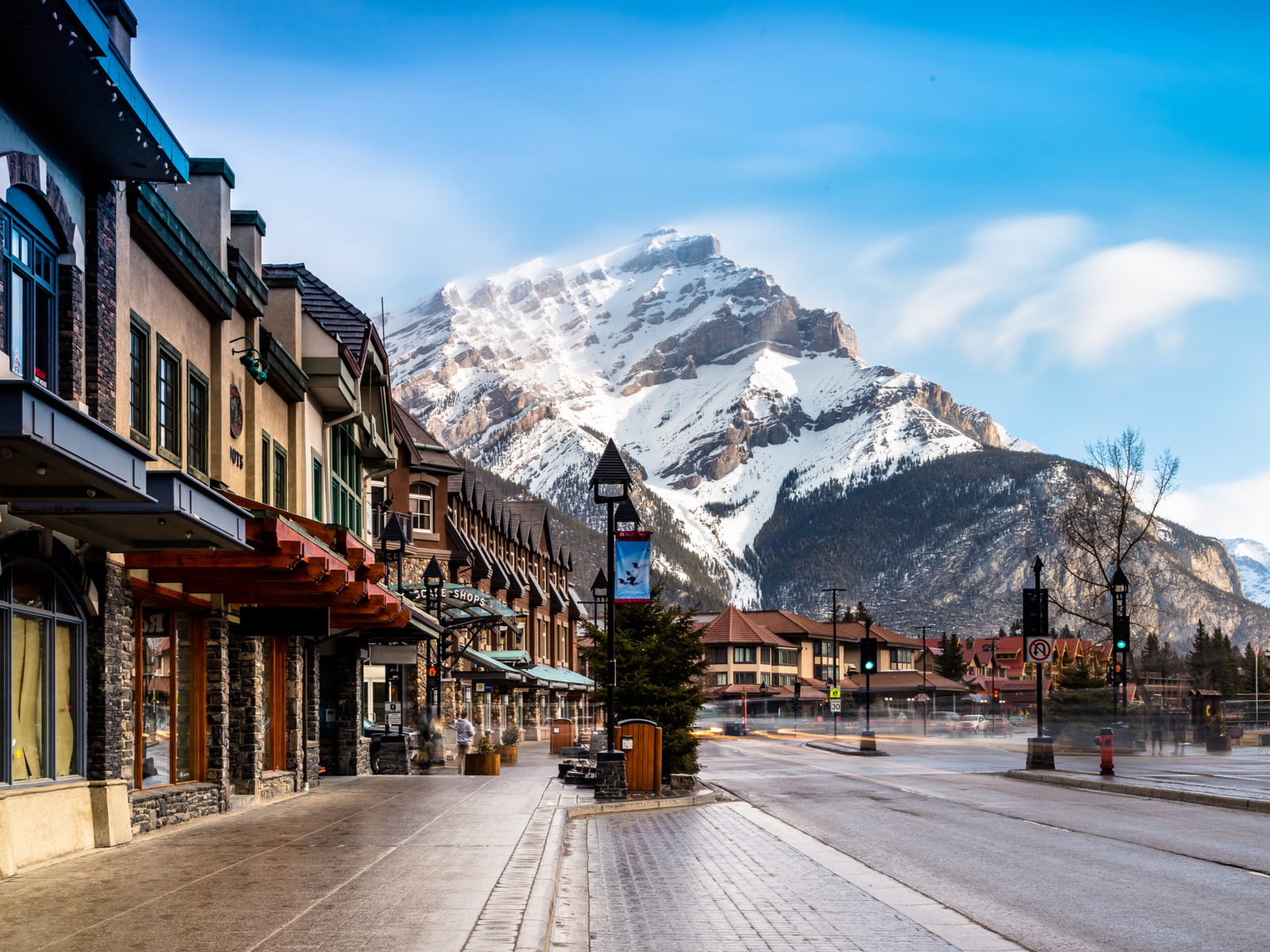 Sky town pictured during the best time to visit Banff