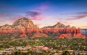 The mountains and downtown for a piece on Where to Stay in Sedona Arizona