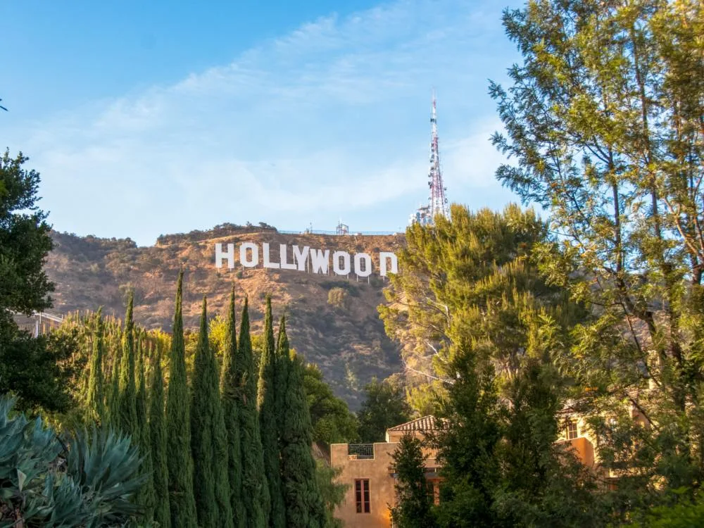Famous landmark, the Hollywood sign, pictured for a piece on the best hotels in Los Angeles