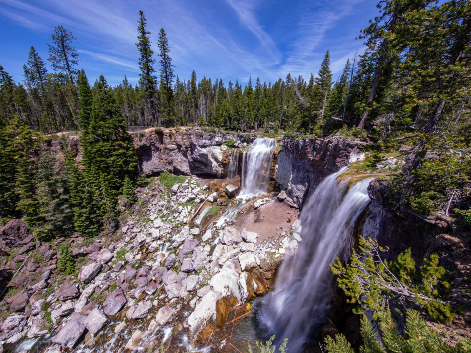 Paulina Creek Falls in Newberry National Volcanic Monument, one of the best places to visit in Oregon