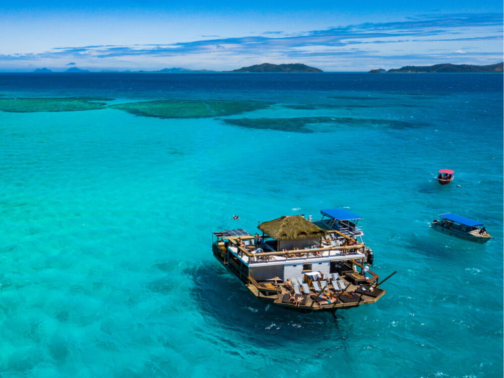 Cloud 9, one of the best bars in the world, pictured during the best time to visit Fiji