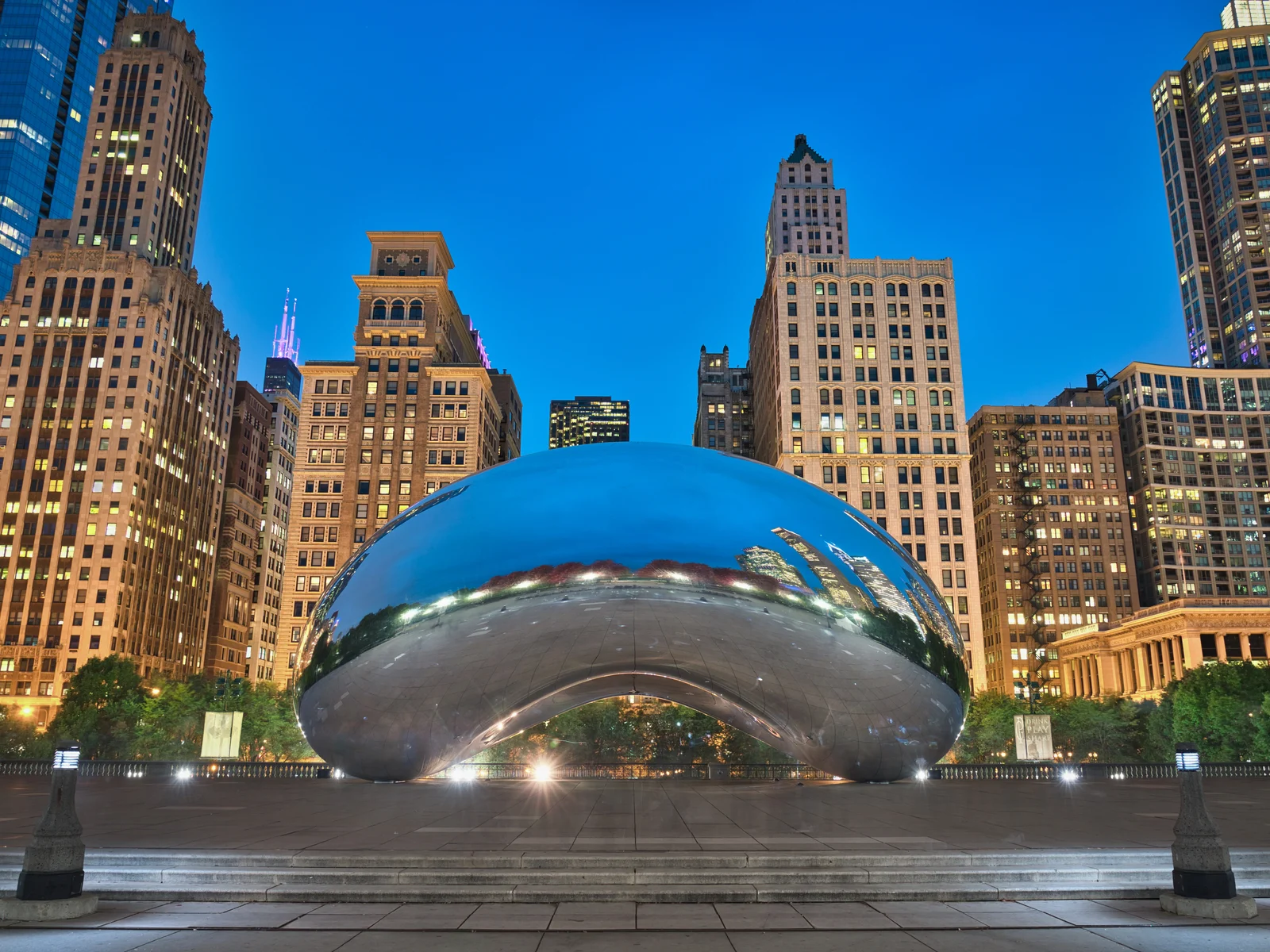 Photo of the bean at Millenium Park, one of the best things to do in Chicago