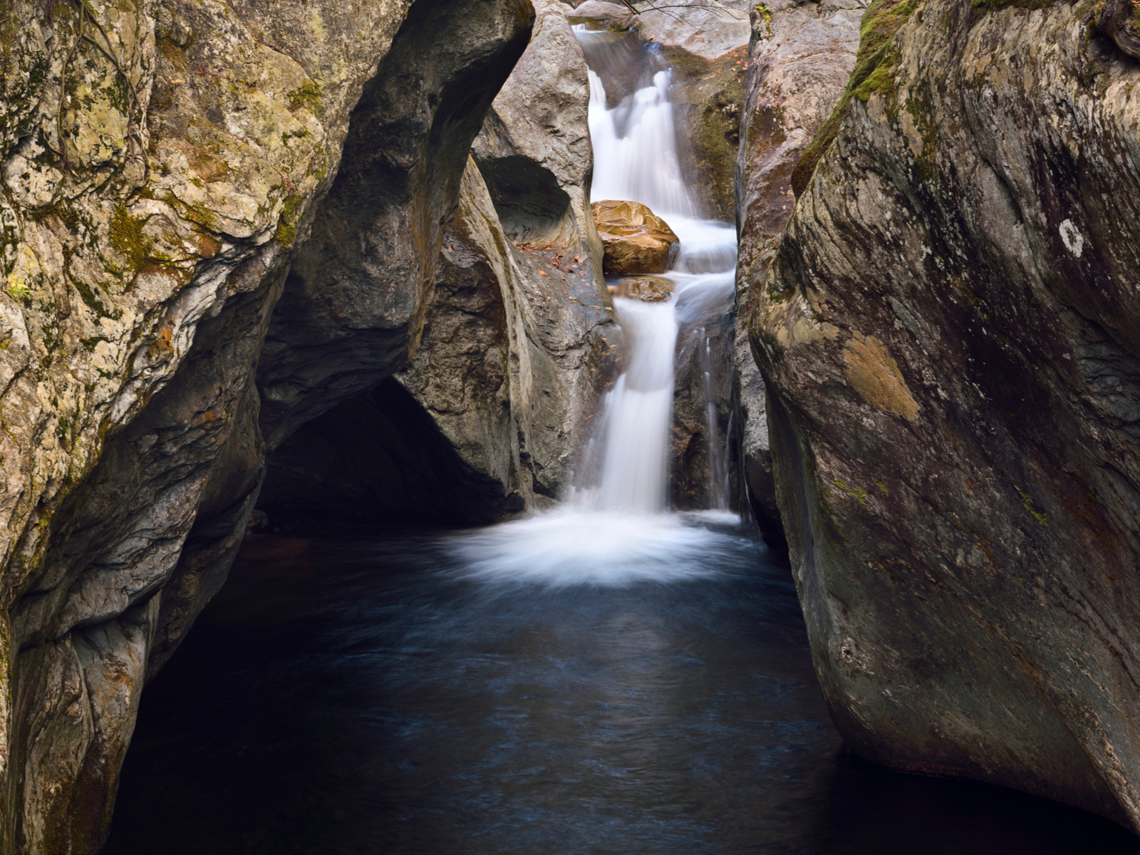 Pretty view of Texas Falls, one of the best things to do in Vermont