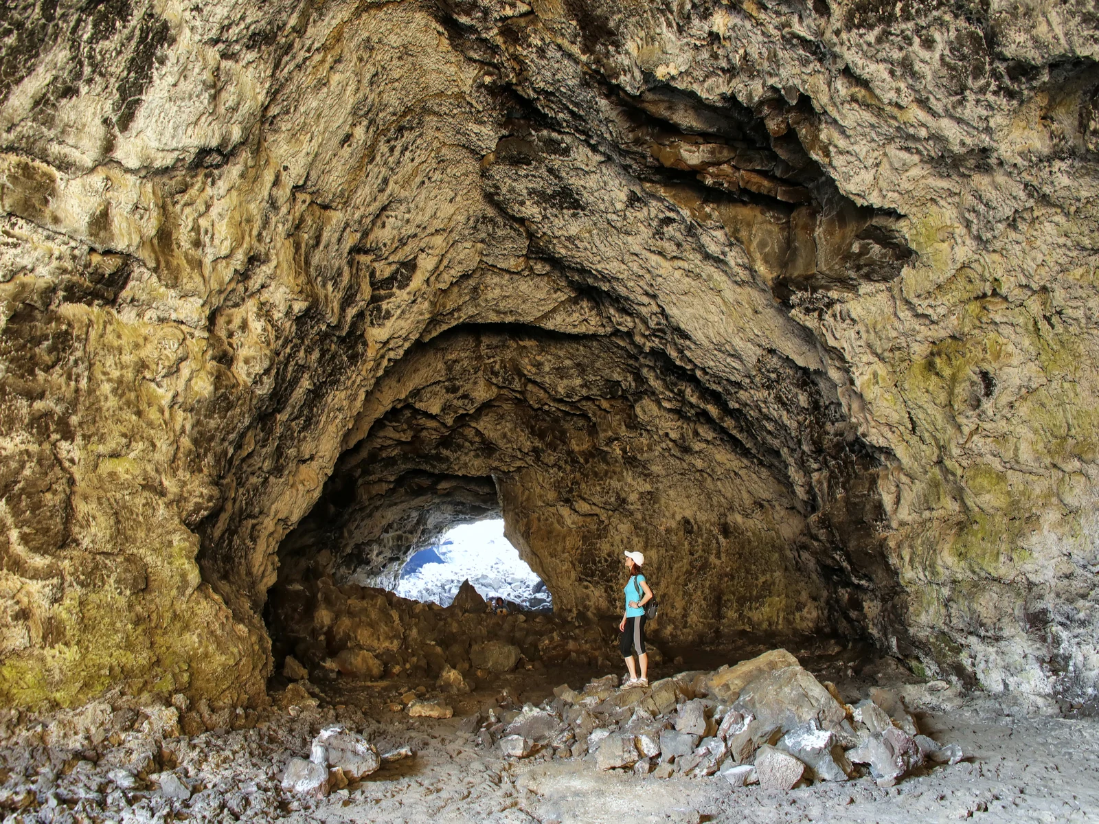 Indian Tunnel Cave in Craters of the Moon Park, one of the best things to see in Idaho