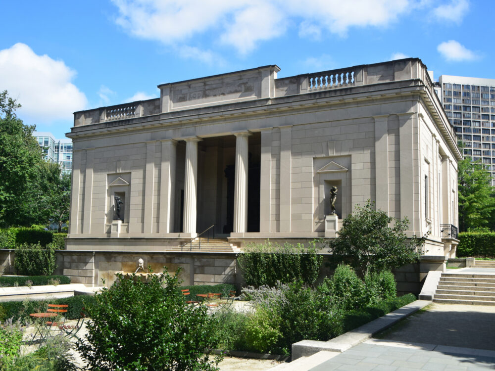 Outside of one of the best things to do in Philadelphia, the Rodin Museum