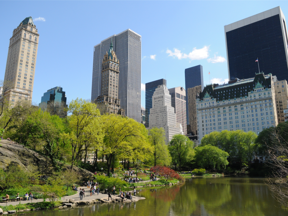 Several of the best hotels in New York City overlooking the Central Park Pond