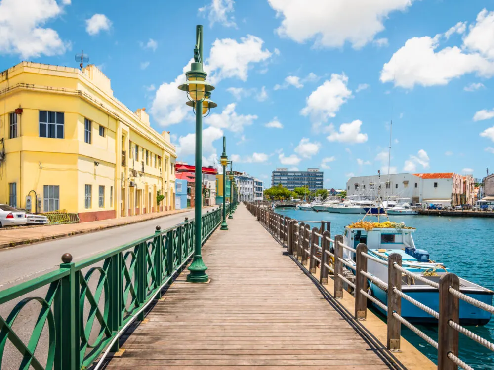 Promenade at marina of Bridgetown, Barbados for a piece on the best places to visit in the Caribbean