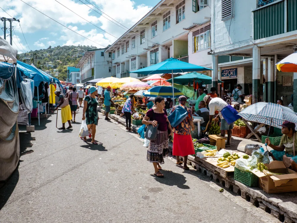 Saint Lucia market pictured during the best time to go
