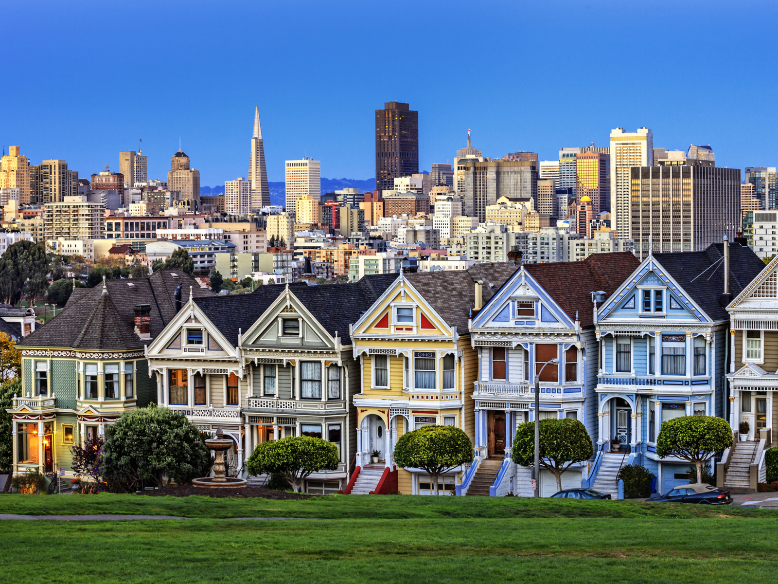 The Painted Ladies as viewed from Alamo Square, one of the best things to do in San Francisco