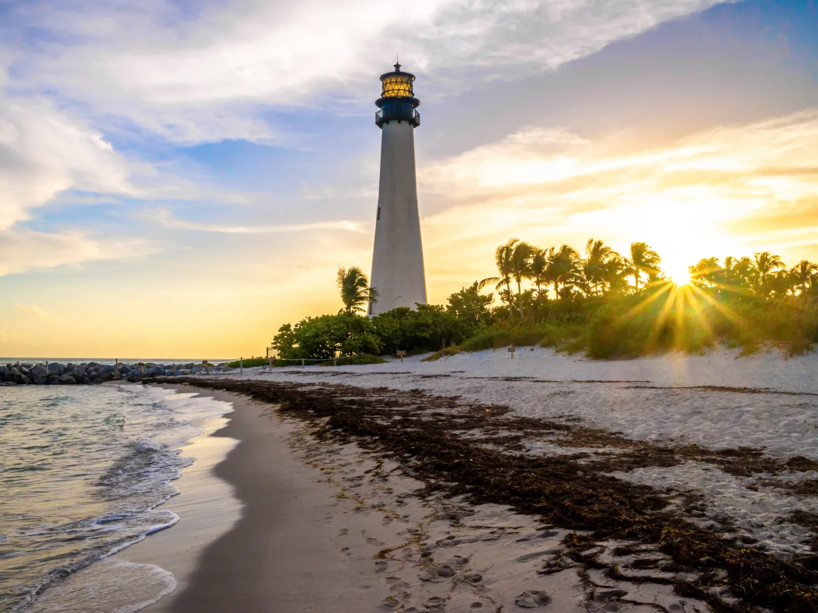 Bill Baggs Cape Florida State Park, one of Miami's best things to do, pictured at dawn