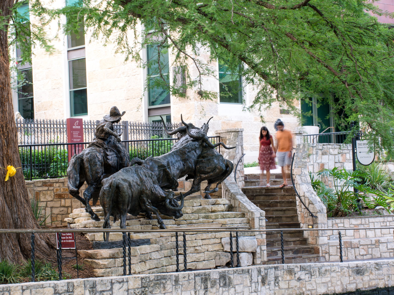 Statues outside of one of the best things to do in San Antonio, the Briscoe Western Art Museum