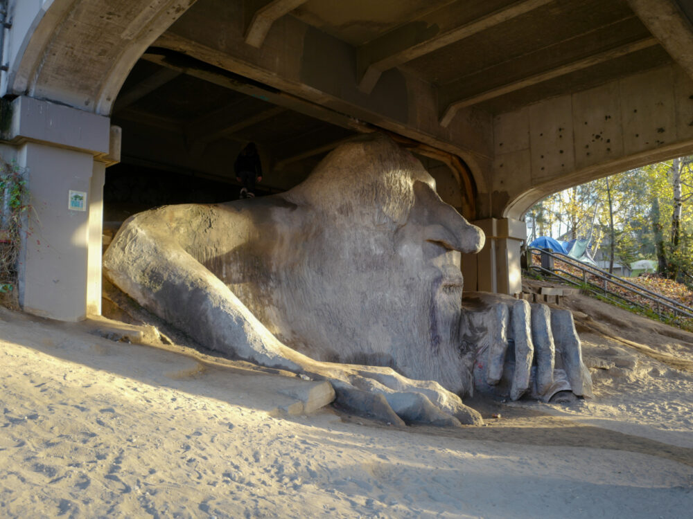 Fremont Troll under the Aurora Bridge, one of the best things to do in Seattle