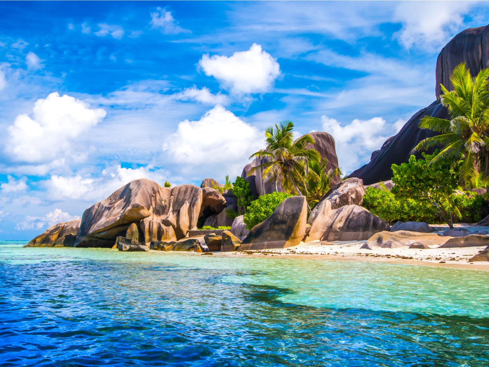 Famous beach in Seychelles, one of the newest additions to the best island vacations list