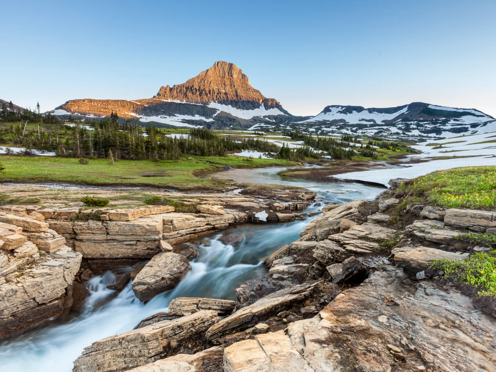 Logan Pass pictured during the Least Busy Time to Visit Glacier National Park
