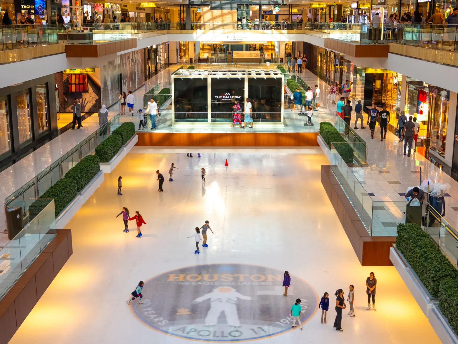 The Galleria, one of the best things to do in Houston, as viewed from the second floor