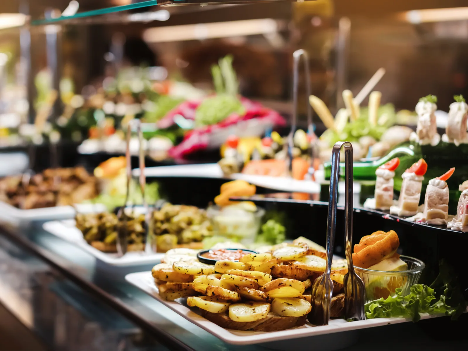 Buffet at a food tasting, one of the best things to do in Saint Lucia