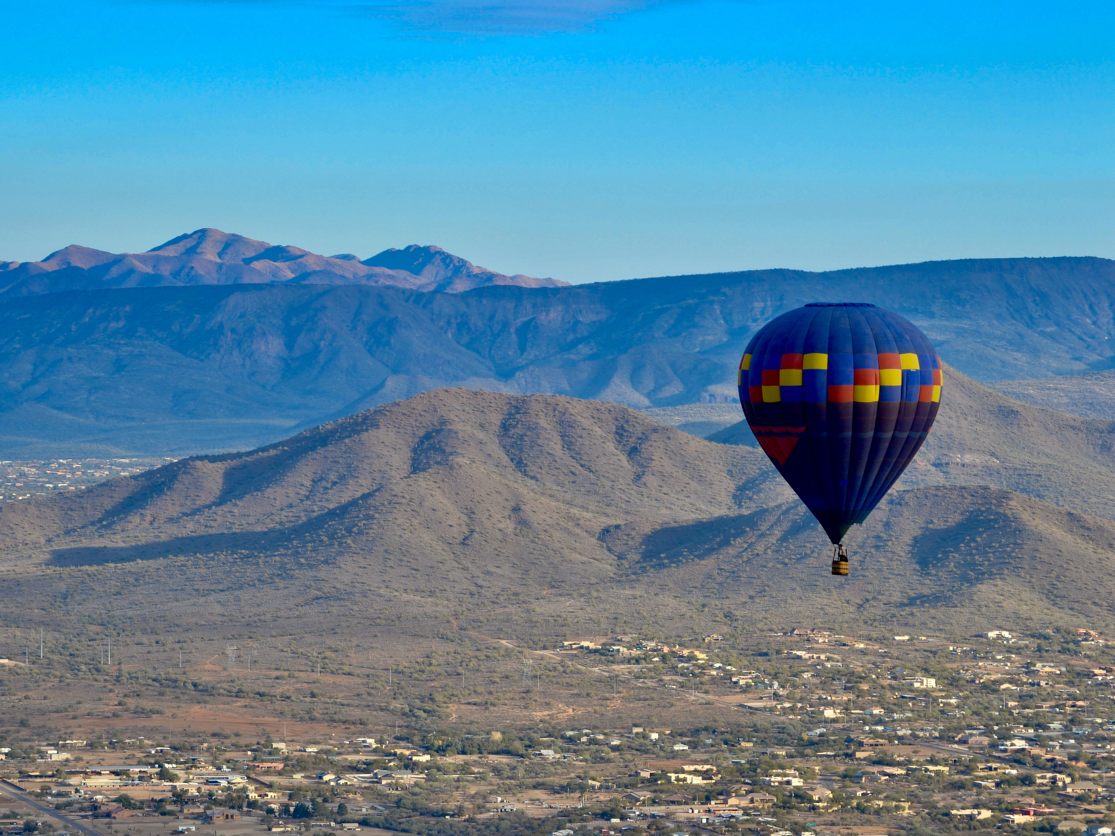 Misty Mountain as seen from a hot air balloon, one of the best things to do in Phoenix