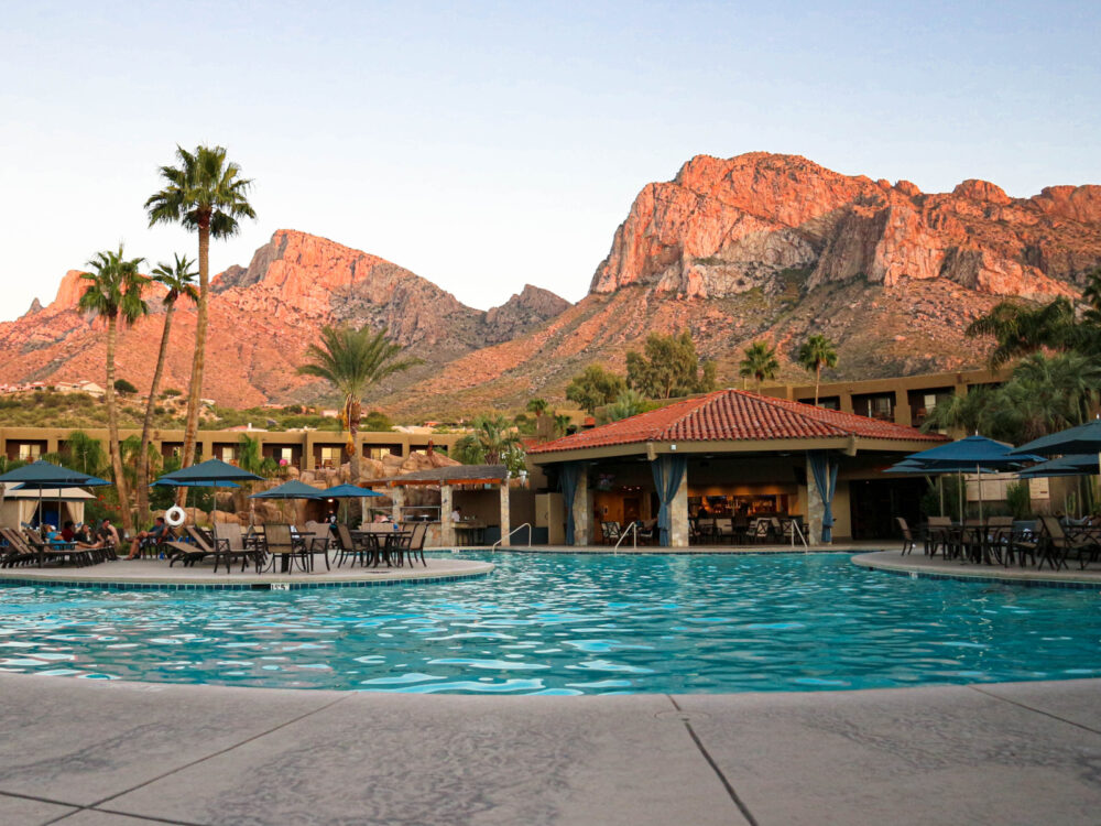 Beautiful resort in Arizona pictured during the best time to visit