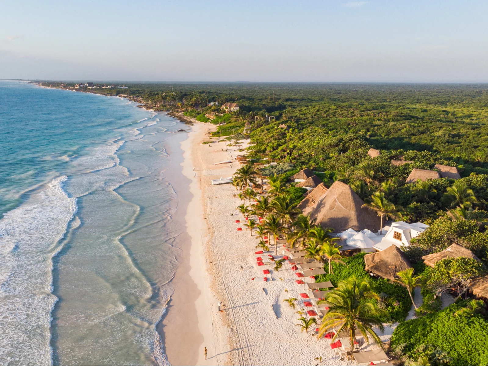 The North Beach in Tulum, one of the best areas to stay in the city