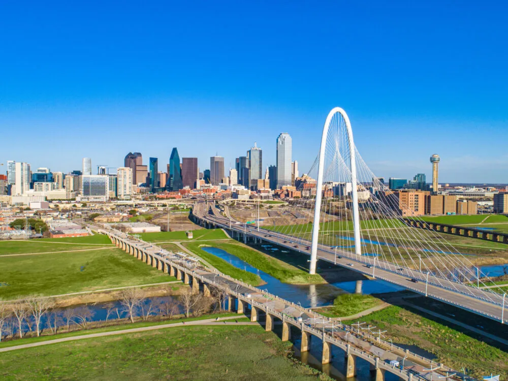 Aerial view of downtown, one of the best things to do in Dallas, Texas