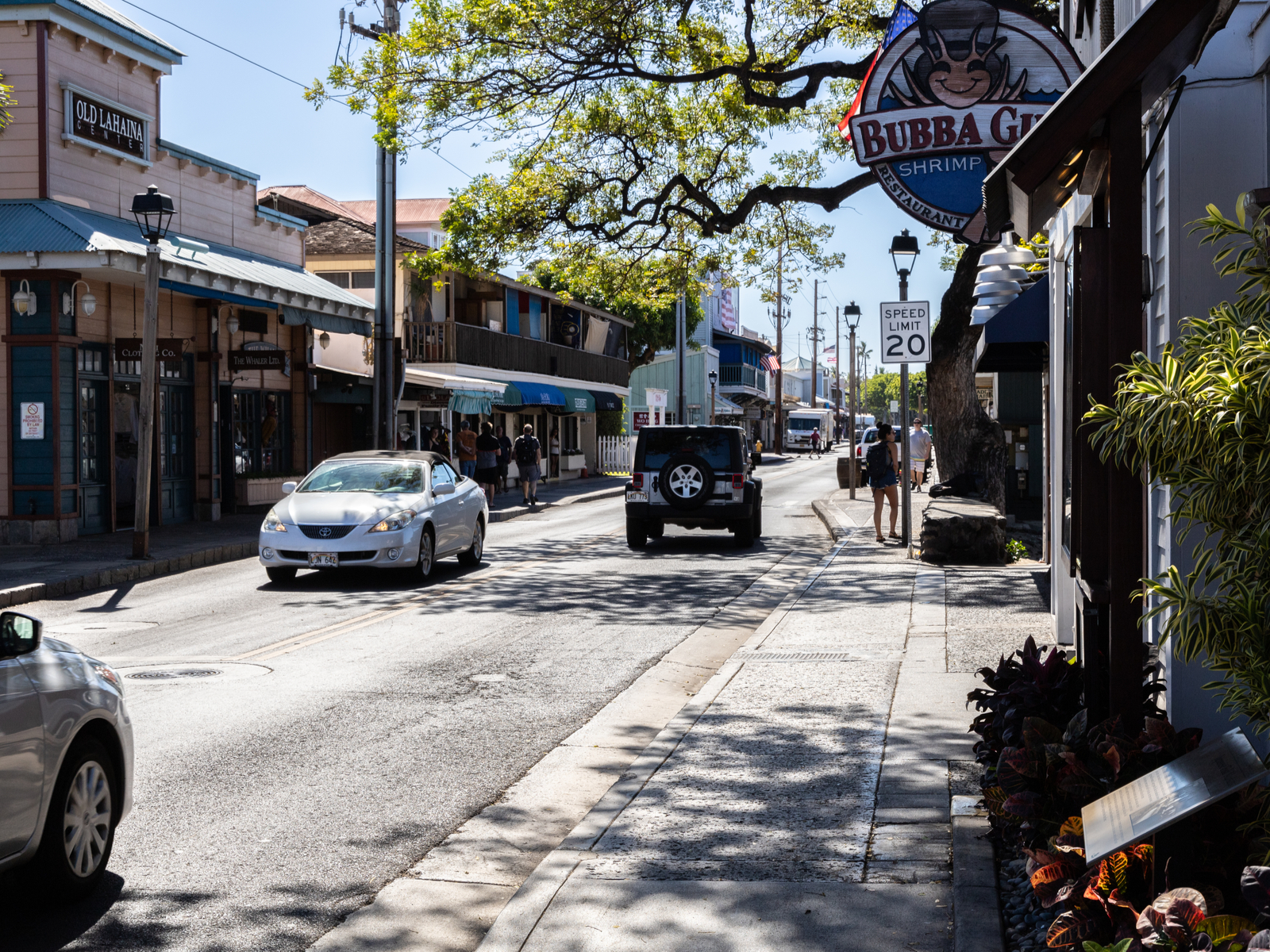 Old town in Lahaina, home to some of the best restaurants in Maui Hawaii