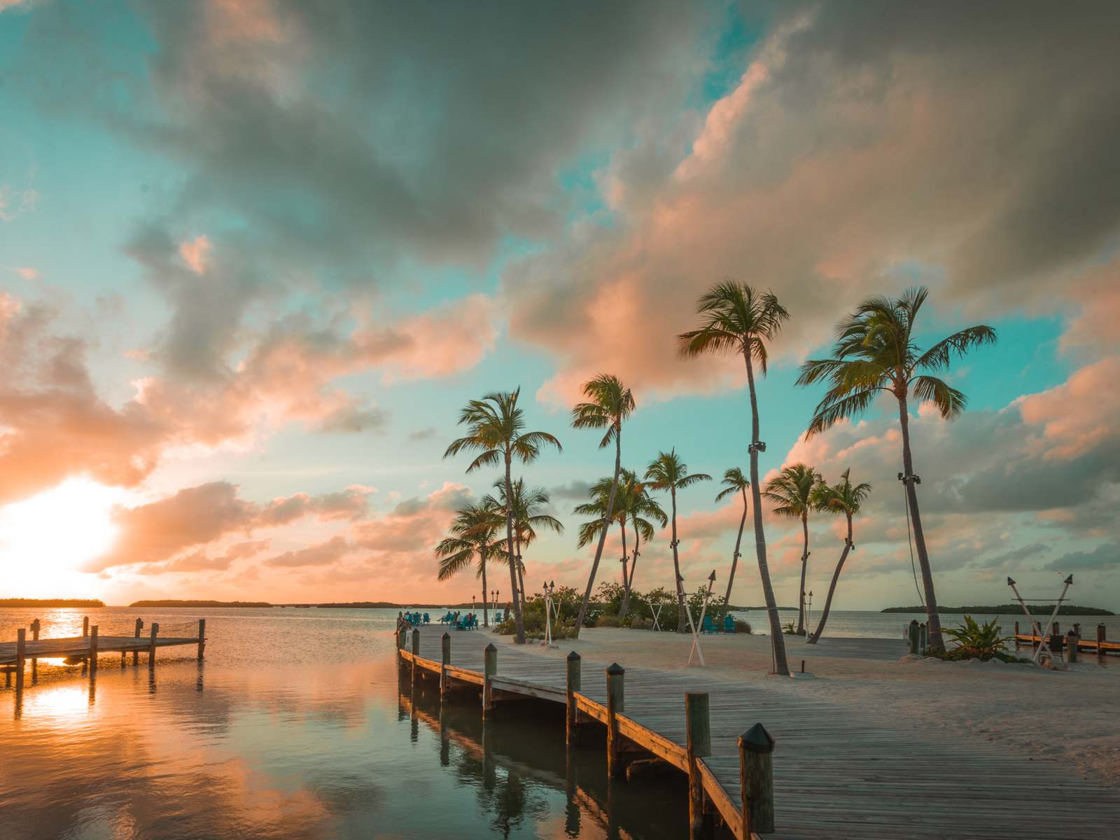 Gorgeous sunset shot of the Keys, one of the best places to visit in Florida