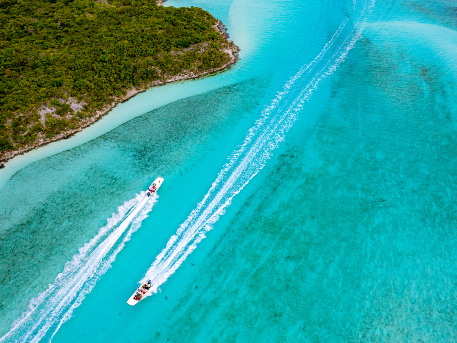 Boats in Exuma during the best time to visit the Bahamas