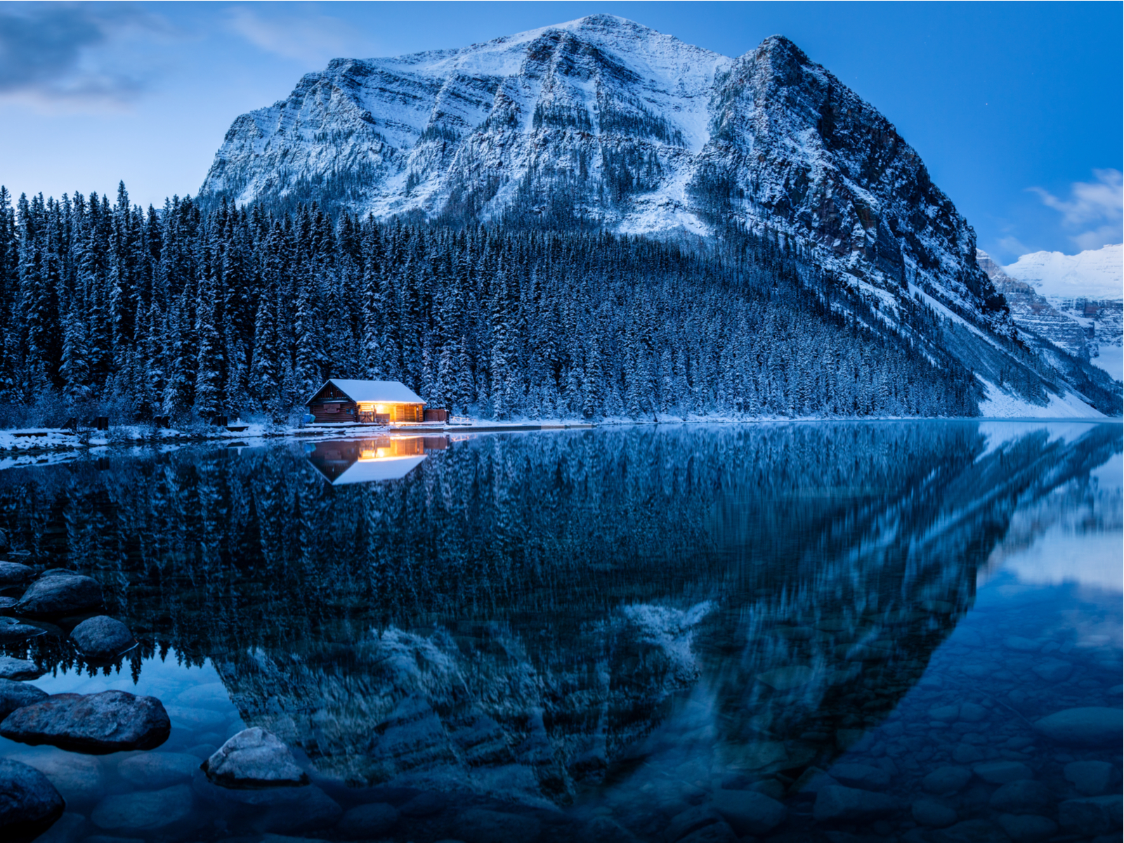 Lake Louise pictured during the cheapest time to visit Banff
